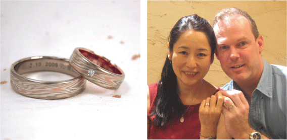 A1 On the quest of our wedding rings we discovered MOKUMEGANEYA
