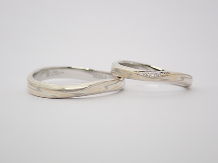2025052709単色の婚約指輪・木目金の結婚指輪G004-2.JPG
