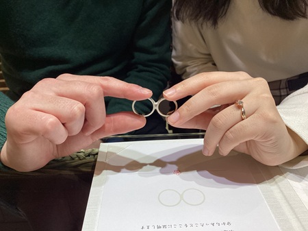 婚約指輪・結婚指輪【桜あわせ】 | 杢目金屋 お客様の声(32,000