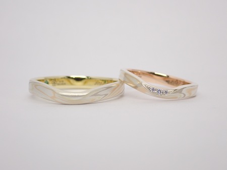 ★杢目金屋★ 木目金 マリッジリング 結婚指輪 K18 SV 結婚指輪「木目金ストレート」 | 結婚指輪・婚約指輪の杢目金屋