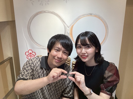婚約指輪・結婚指輪【桜あわせ】 | 杢目金屋 お客様の声(32,000