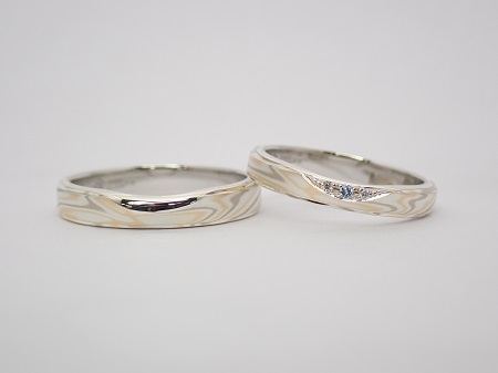 ★杢目金屋★ 木目金 マリッジリング 結婚指輪 K18 SV イエローゴールドで作る結婚指輪（マリッジリング） | 結婚指輪