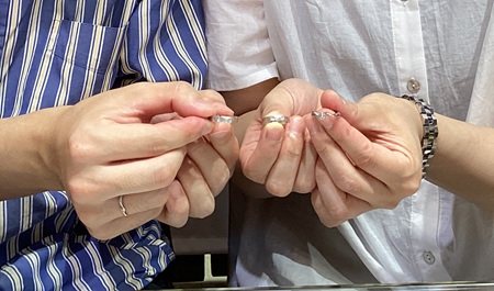 25100901木目金の婚約指輪・結婚指輪S002.JPG