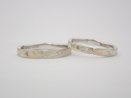 ベー太郎 【杢目金屋 】K18/SVマリッジリング　結婚指輪　18号 ベー太郎 【杢目金屋 】K18/SVマリッジリング 結婚指輪 18号