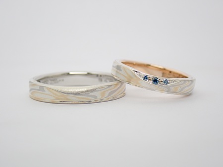 杢目金屋 リング コンビカラー 8号 K18PG/シルバー 杢目金屋 K18×シルバー