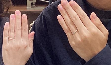 結婚指輪【木目金V字】オーダーメイド事例｜和のオーダーメイド結婚