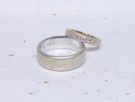 13092802木目金の結婚指輪Ｎ_001.JPG