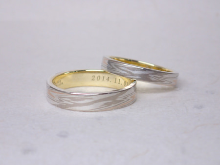 14091302木目金の結婚指輪K002.JPG