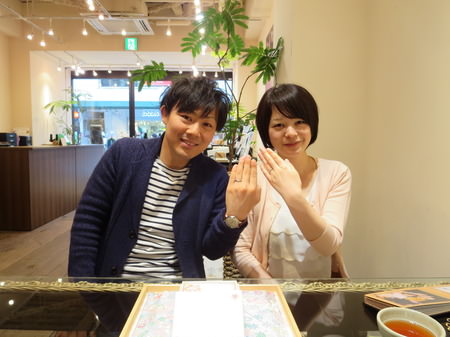 15032103木目金の婚約結婚指輪Y001.JPG