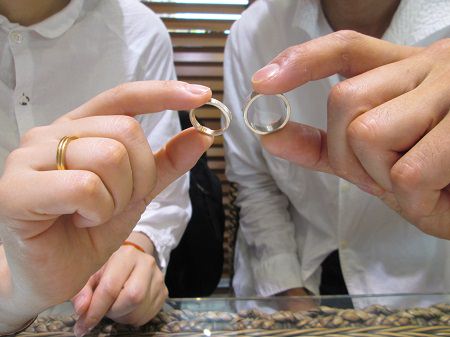 17082701木目金の婚約指輪　結婚指輪M_002.JPG