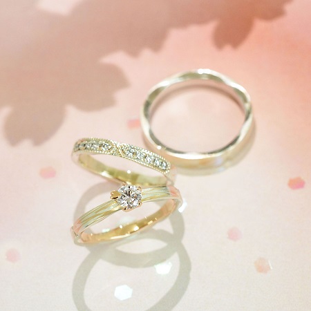桜あわせのご紹介❀ | 結婚指輪・オーダーメイド専門店 杢目金屋