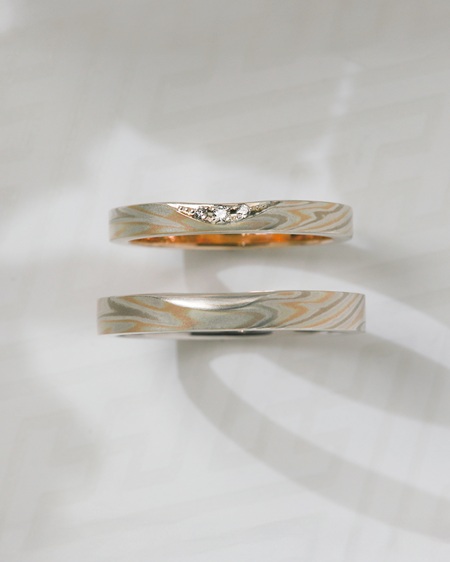 杢目金屋 リングセット 10.5号、13号 ☆杢目金屋☆ ダイヤリング