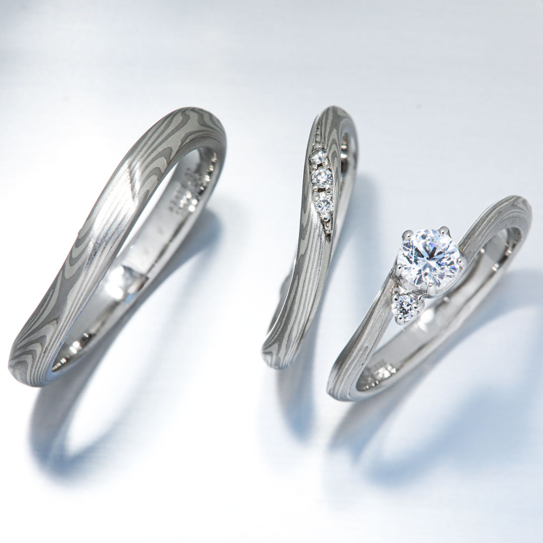 杢目金屋 リングセット 10.5号、13号 セットリング | 結婚指輪