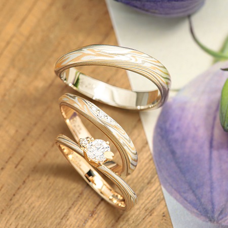 杢目金屋 リングセット 10.5号、13号 セットリング | 結婚指輪