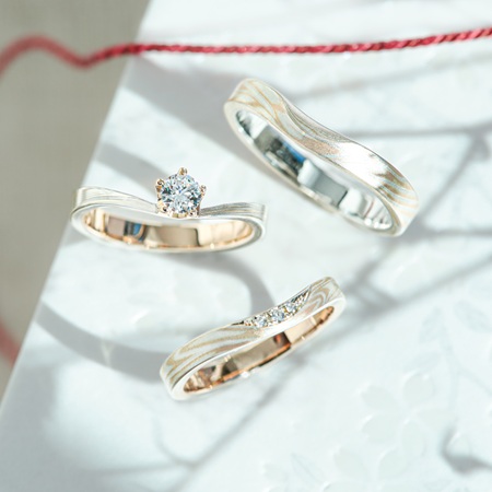 杢目金屋 リングセット 10.5号、13号 杢目金屋のスイートテンリング