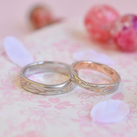 杢目金屋/結婚指輪(マリッジリング)紅ひとすじ/桐箱付き/11号 結婚指輪「紅ひとすじ」 | 結婚指輪・婚約指輪の杢目金屋