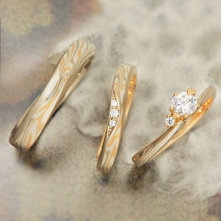 【お値下げ】木目金屋リング【18金×SV】【約18.5号】 V字の結婚指輪一覧 | 結婚指輪・婚約指輪の杢目金屋