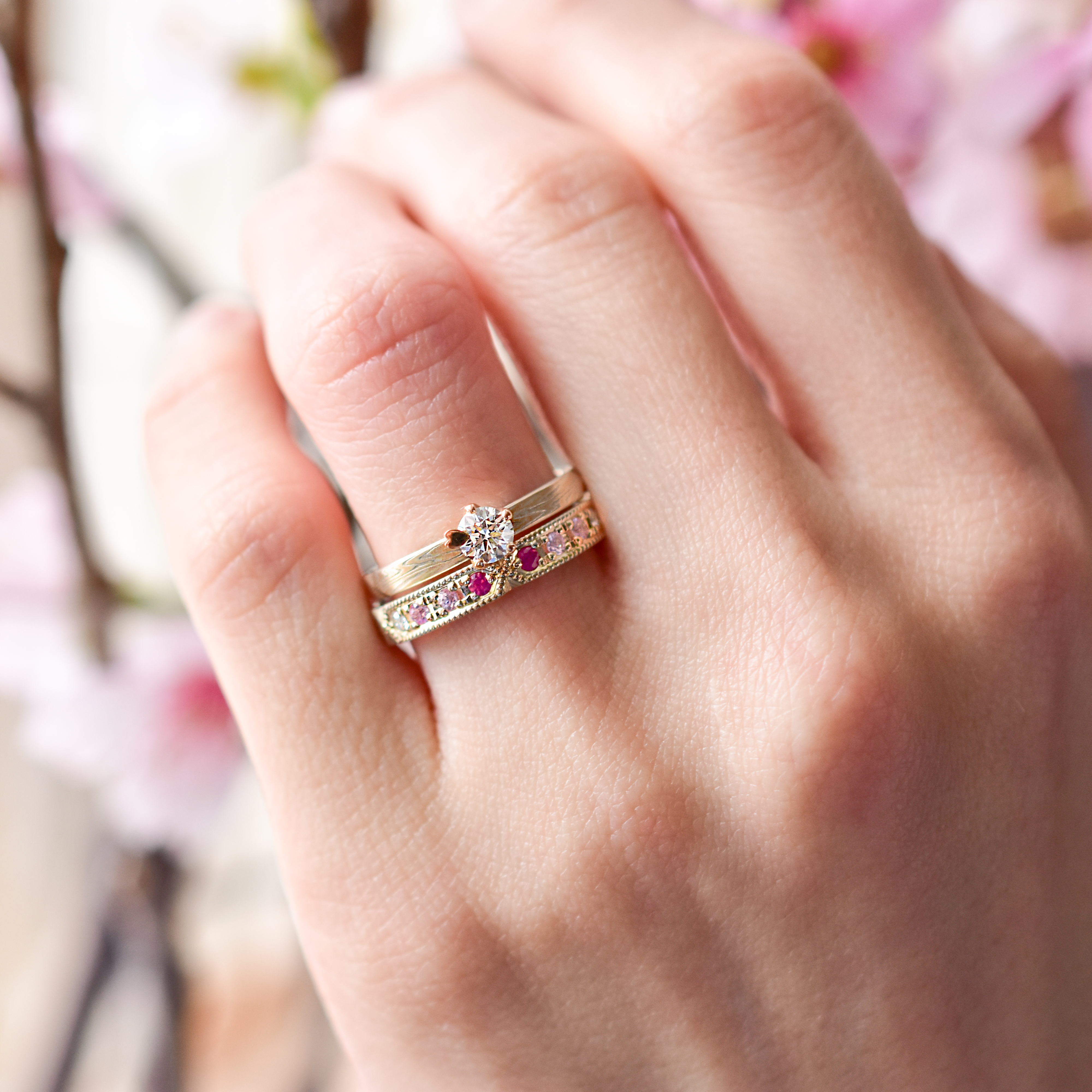 桜あわせのご紹介！! | 結婚指輪・オーダーメイド専門店 杢目金屋 