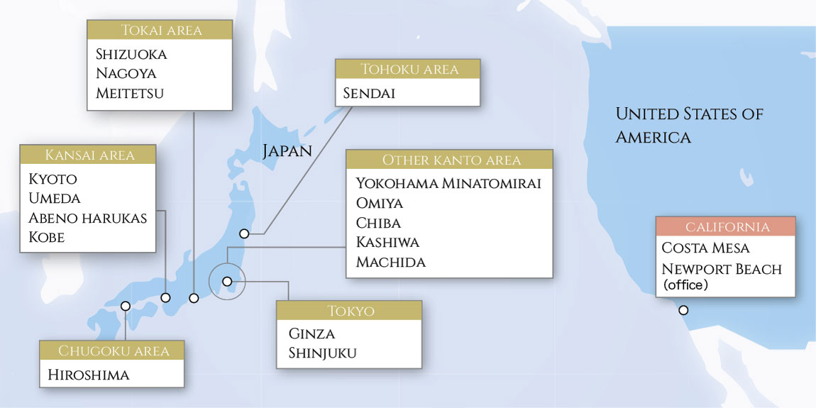 Mokumeganeya store locations