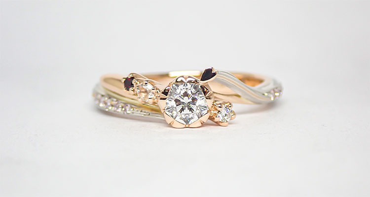 婚約指輪・結婚指輪おすすめ人気デザインランキング　桜一輪