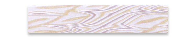 イエローゴールドで作る結婚指輪(マリッジリング)　ホワイトゴールド×イエローゴールド×シルバーの木目金の板