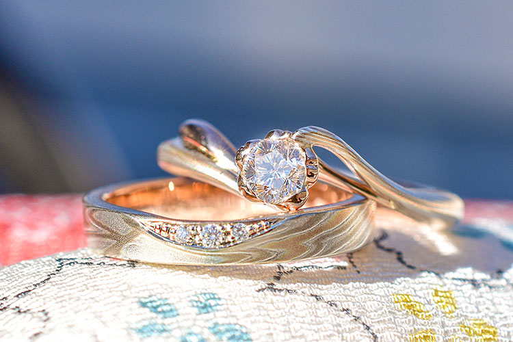 人とかぶらない結婚指輪　オーダーメイドで作った杢目金屋の結婚指輪