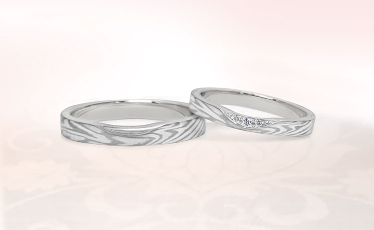 プラチナで作る結婚指輪（マリッジリング）　プラチナ×シルバーの結婚指輪