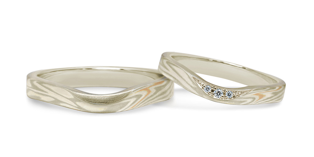 ホワイトゴールドで作る婚約指輪(エンゲージリング)　プラチナ（Pt）×ホワイトゴールド（WG）