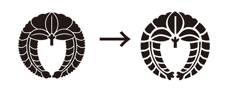 家紋の刻印の簡略化例01