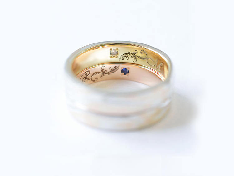 何入れる 結婚指輪 マリッジリング の刻印事例 結婚指輪 婚約指輪の杢目金屋