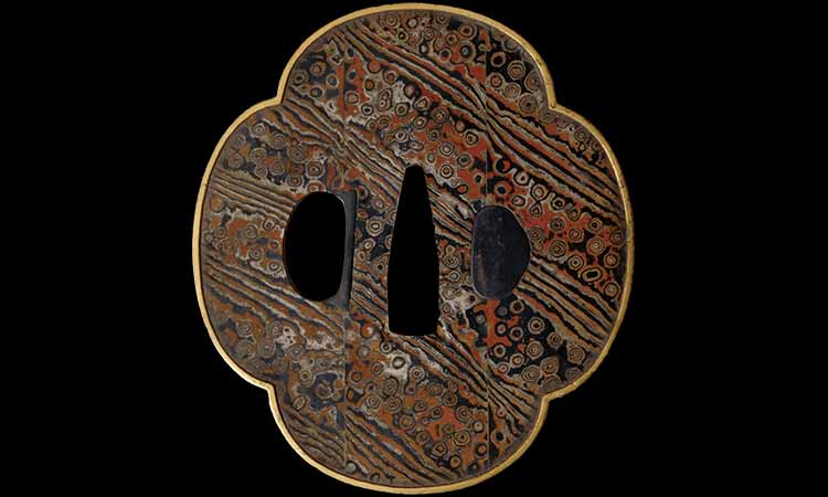 日本刀装具　立田川　無銘　江戸中期 日本刀装具 立田川 無銘 江戸中期