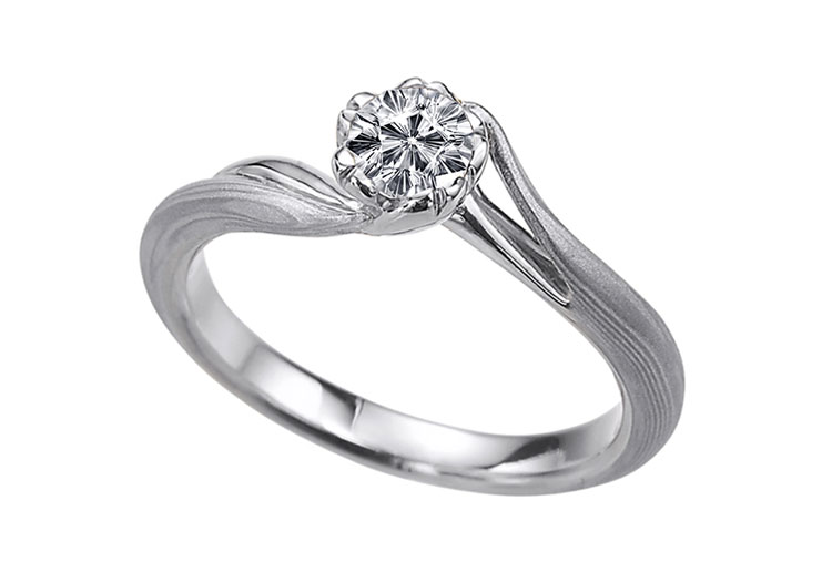 婚約指輪のオーダーメイド　素材 プラチナ（Pt）×シルバー（SV）指輪見本