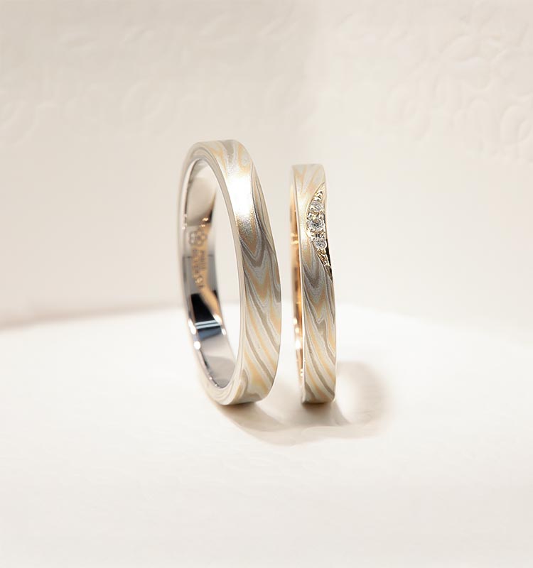 結婚指輪「木目金ストレート」｜和オーダーメイドの杢目金屋
