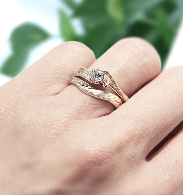 結婚指輪「木目合わせ」｜和オーダーメイドの杢目金屋