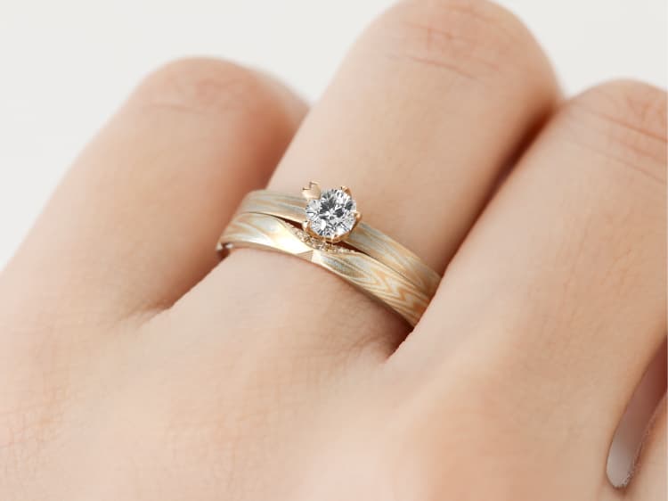 結結婚指輪「桜あわせ」｜和オーダーメイドの杢目金屋