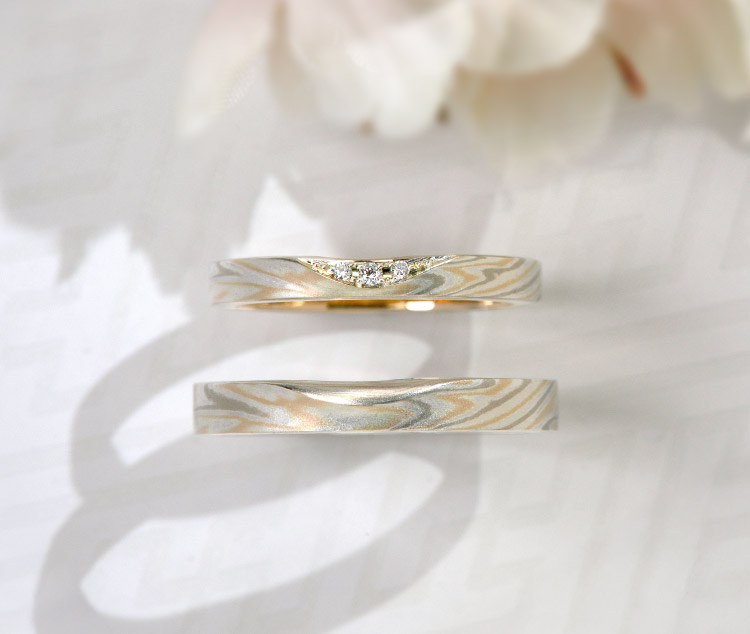 結婚指輪「木目金ストレート」｜和オーダーメイドの杢目金屋