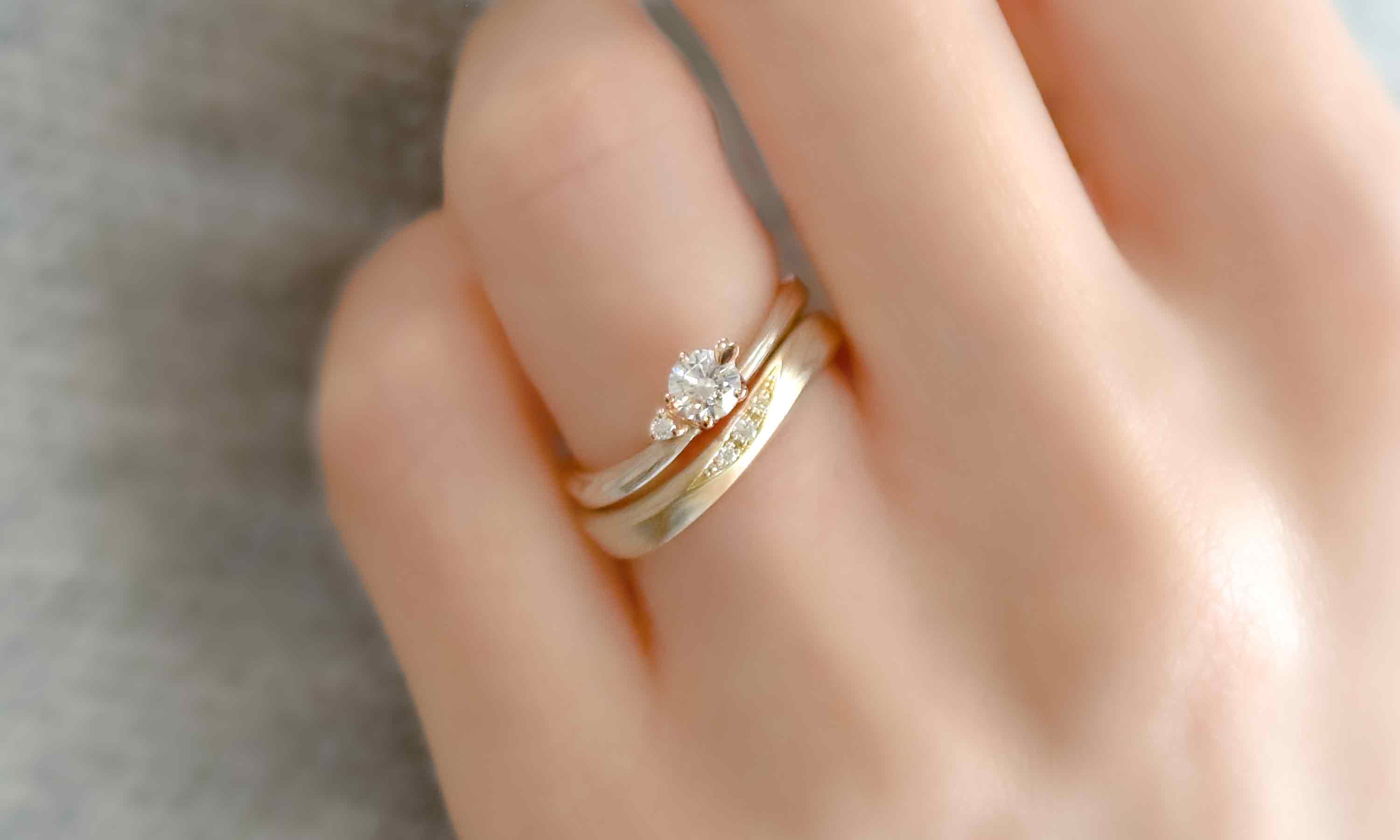 結婚指輪「恋風」 | 結婚指輪・婚約指輪の杢目金屋