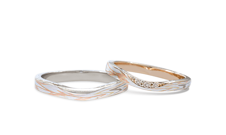 結婚指輪 木目金v字 結婚指輪 婚約指輪の杢目金屋 結婚指輪 木目金v字 結婚指輪 婚約指輪の杢目金屋