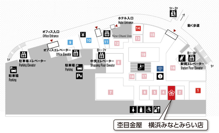 横浜みなとみらい店フロアマップ