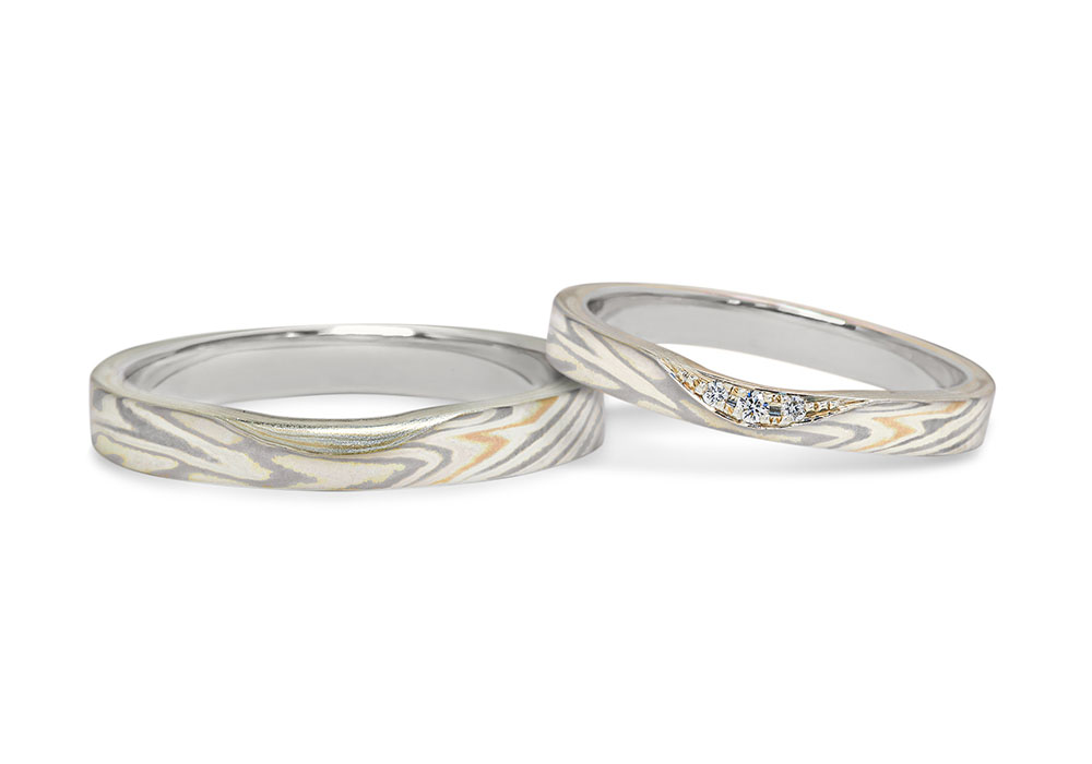 simulation wedding band | 和のオーダーメイド結婚指輪・婚約指輪の杢